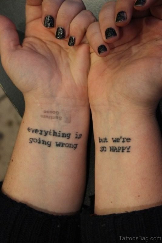 Quote Tattoo On Wrist
