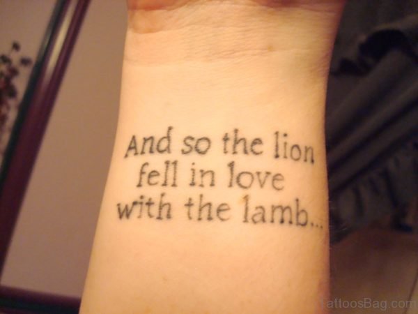 Quote Wrist Tattoo 1