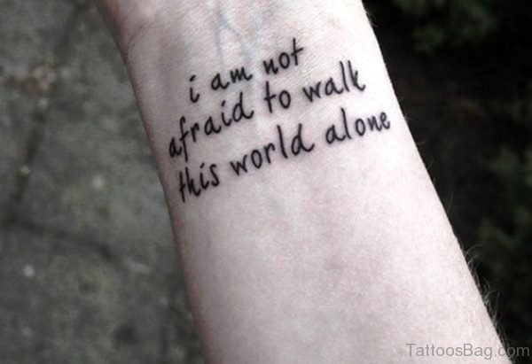 Quotes Wrist Tattoo
