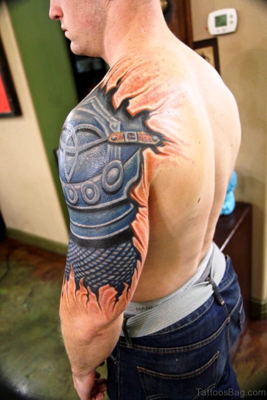 Realistic Armor Tattoo