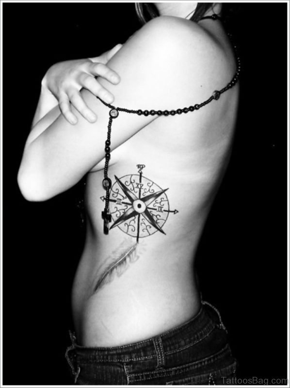 Realistic Compass Tattoo