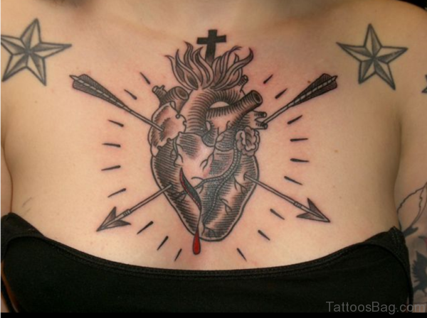 Realistic Heart Tattoo