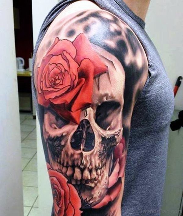 Realistic Skull Tattoo Design 