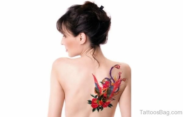 Red Phoenix Tattoo Design