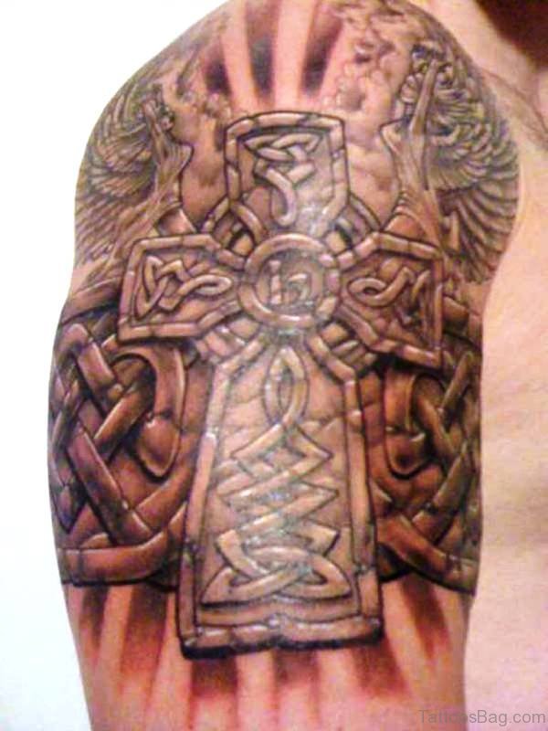 Religious Cross Celtic Tattoo 
