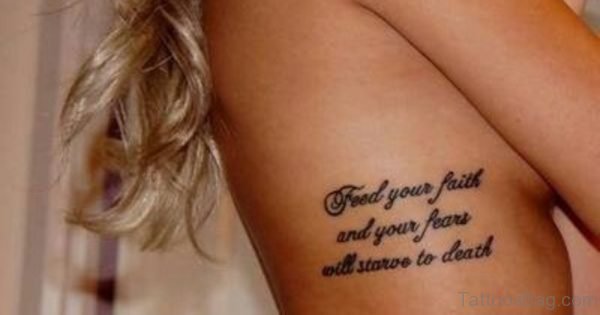 Rib Quote Tattoo