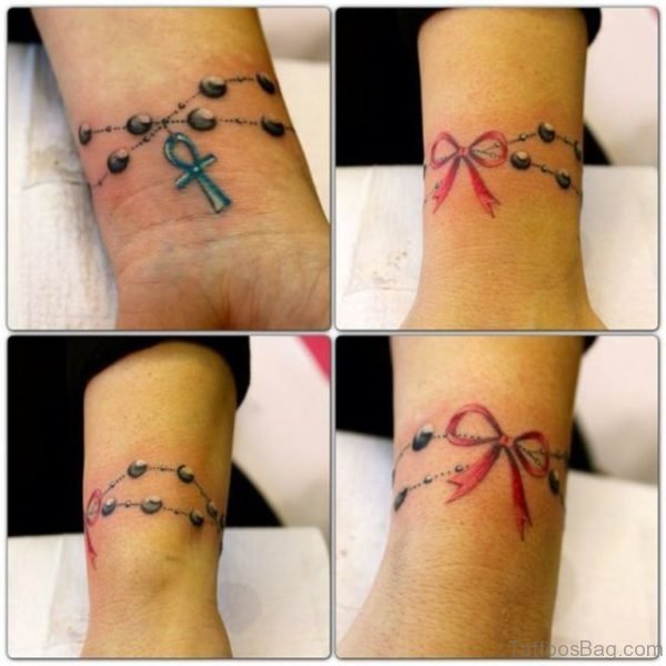 Ribbon Bracelet Tattoo