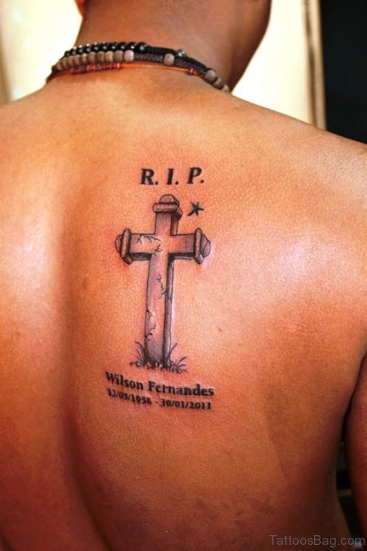 Rip Cross Tattoo Design 