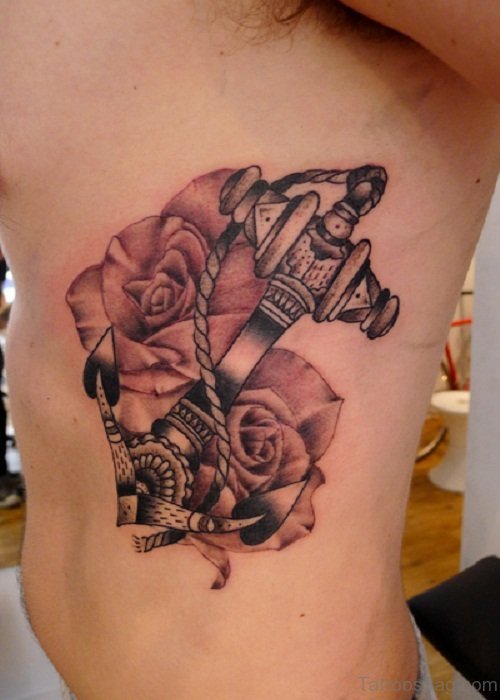 Rose And Anchor Tattoo
