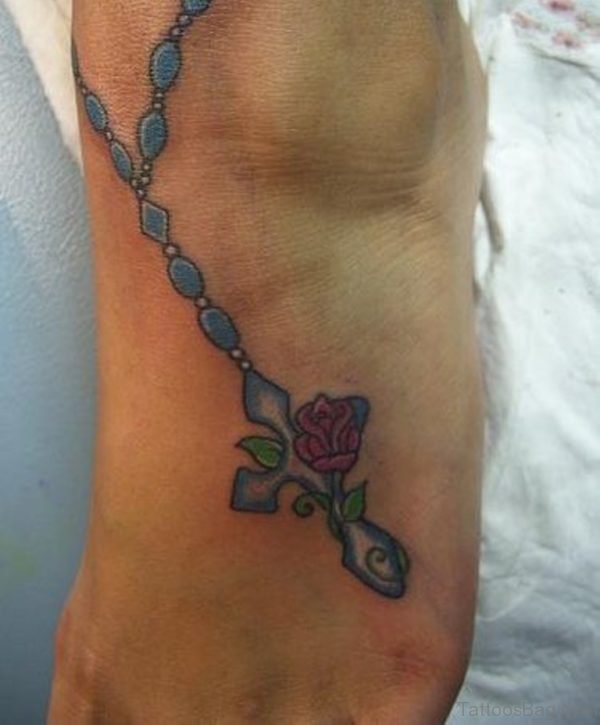 Rose And Cross Tattoo