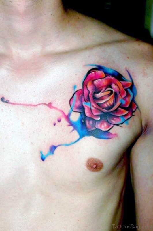 Rose Chest Tattoo