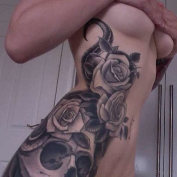 Rose Skull Tattoo