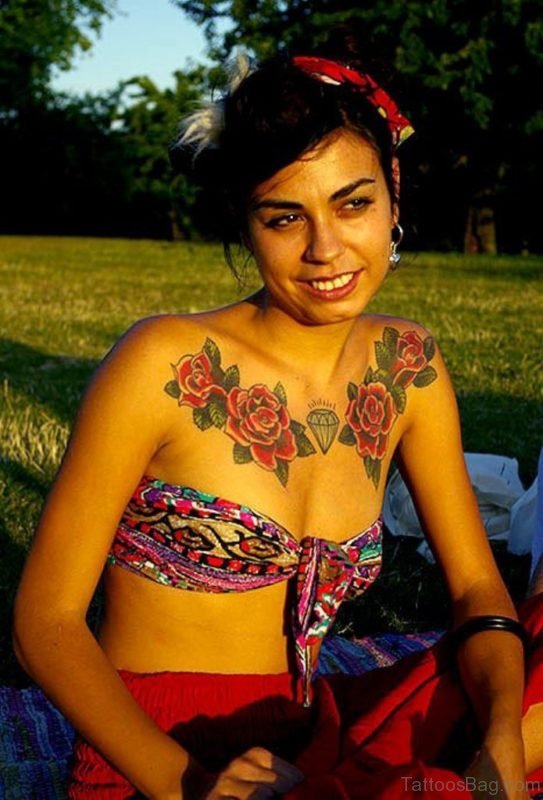 Rose Tattoo For Young Girls