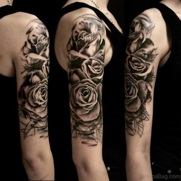 Rose Tattoo On Shoulder