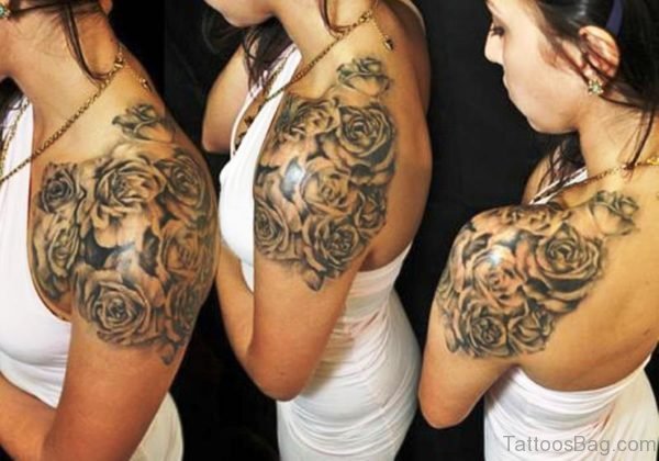 Roses Tattoo On Shouler