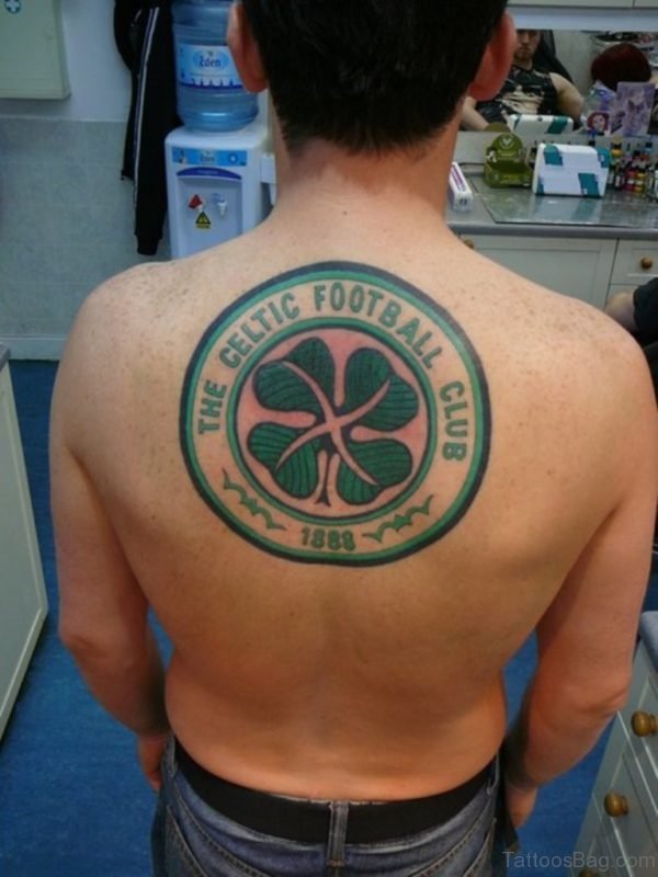 Round Clover Tattoo On Back