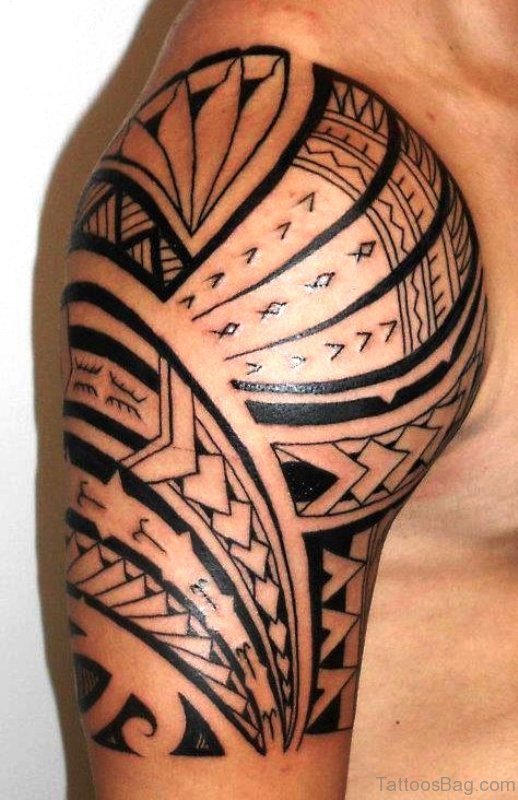 Samoan Maori Shoulder Tattoo
