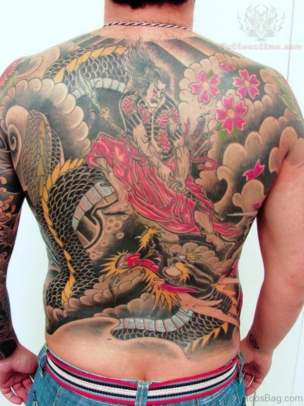 Samurai Tattoo On Back