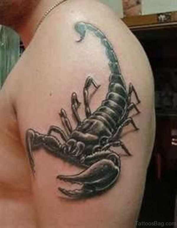 Scorpion Tattoo On Shoulder