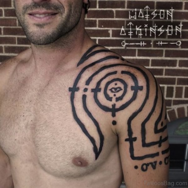 Shoulder Simple Geometric Tattoo