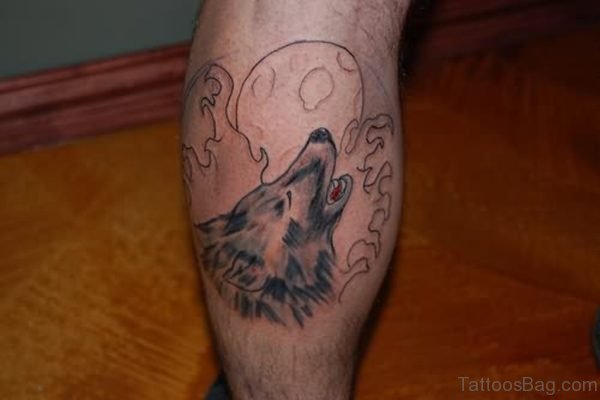 Shouting Wolf Tattoo