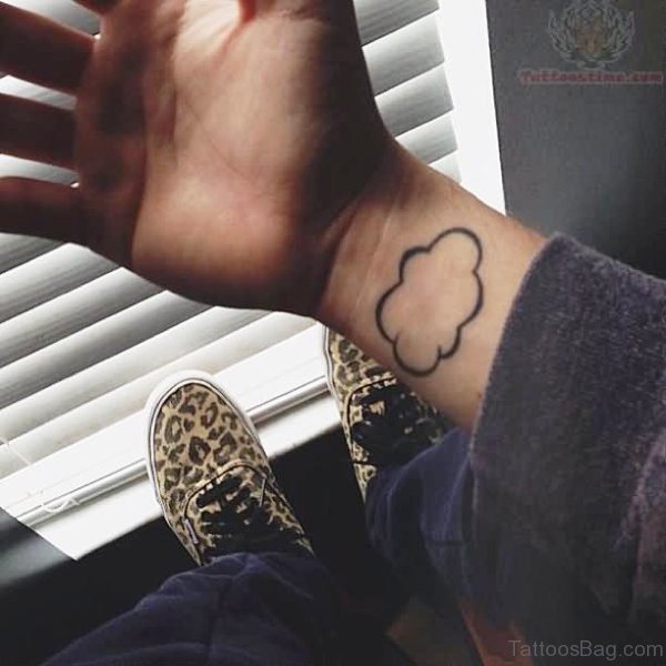 Simple Black Tattoo On Wrist 