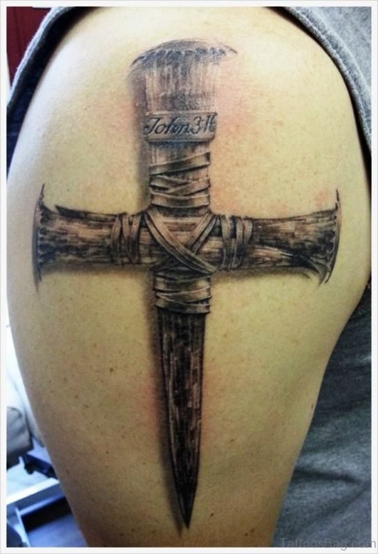 Simple Large Cross Tattoo 