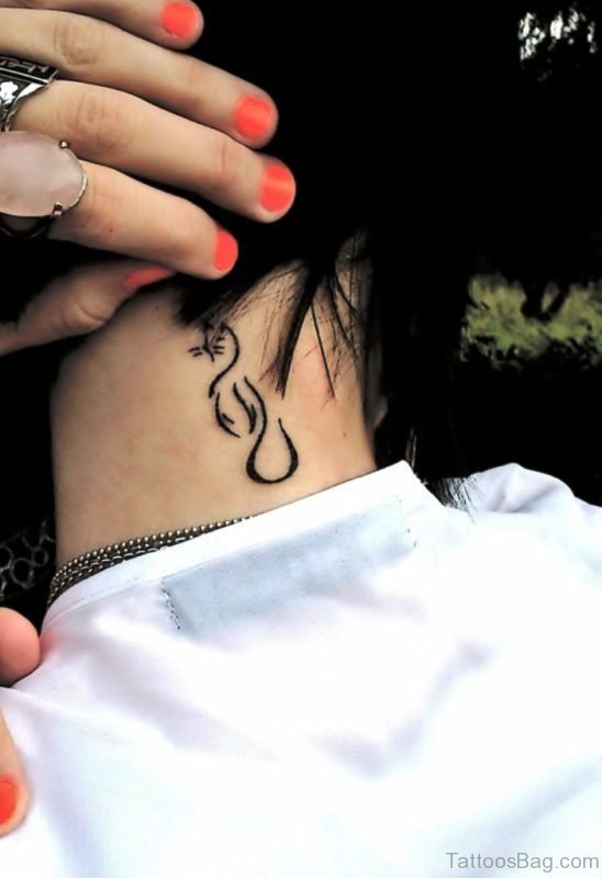 Simple Tribal Cat Tattoo