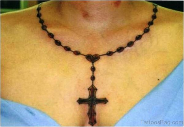 Simply Best Rosary Neck Tattoo