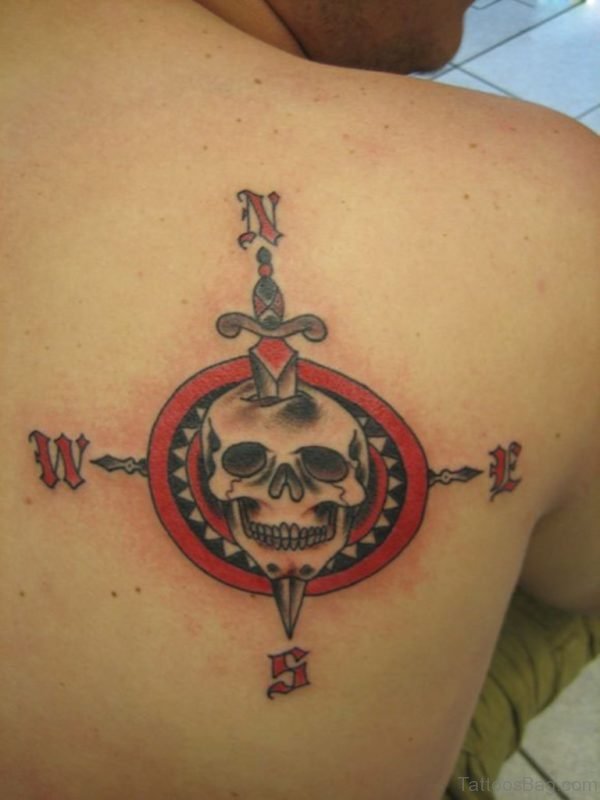 Skull And Compass Tattoo