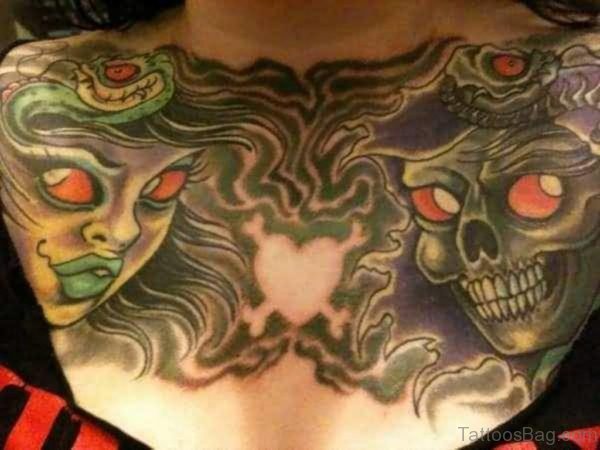 Skull And Medusa Tattoo