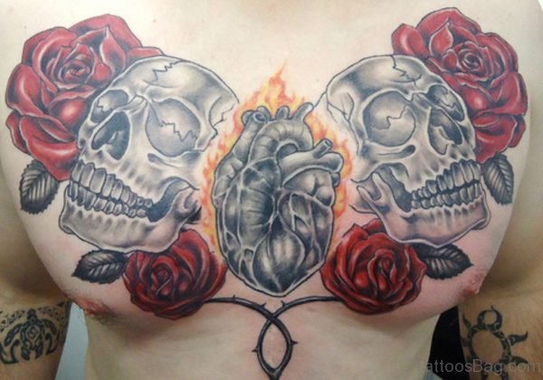 Skull And Rose Tattoo Image