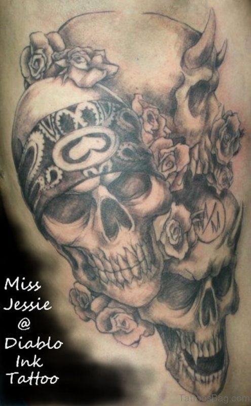 Skull Rib Tattoo