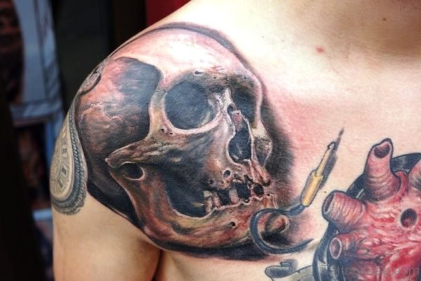 Skull Shoulder Tattoo