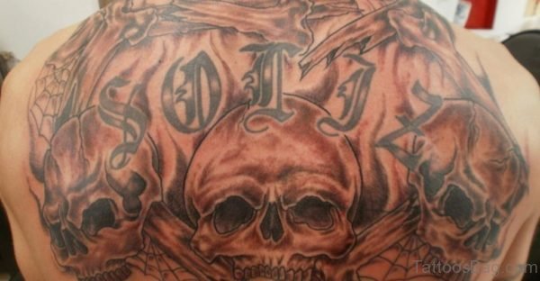 Skull Tattoo design On Back