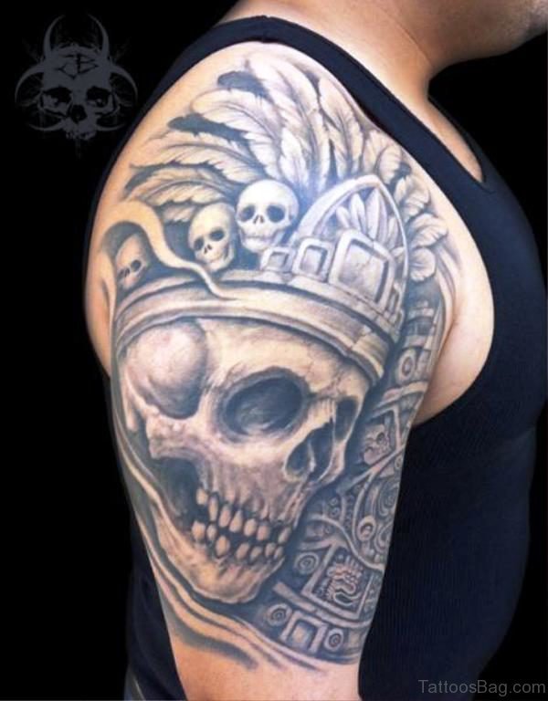Skull Wearing Crown Tattoo