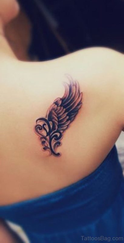 Small Wings Shoulder Tattoo