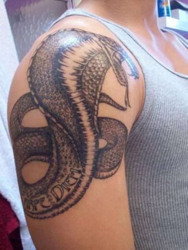 Snake Tattoo On Shoulder
