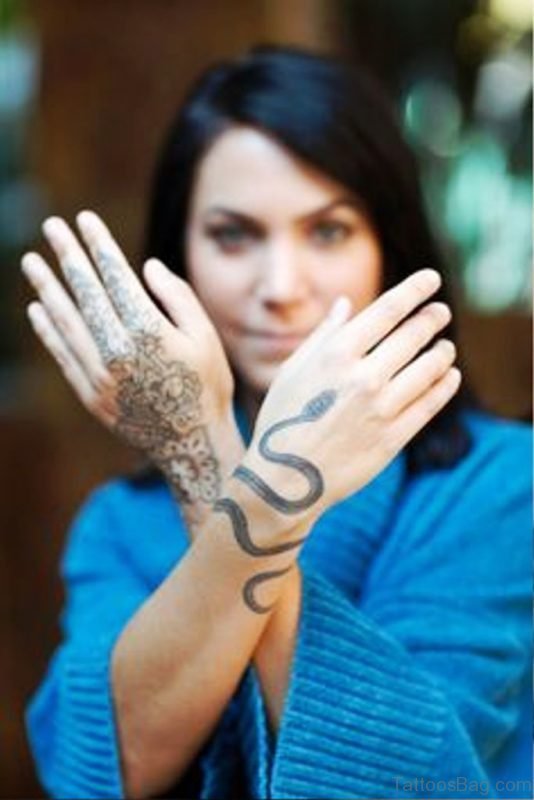 Snake Tattoo On Wrist