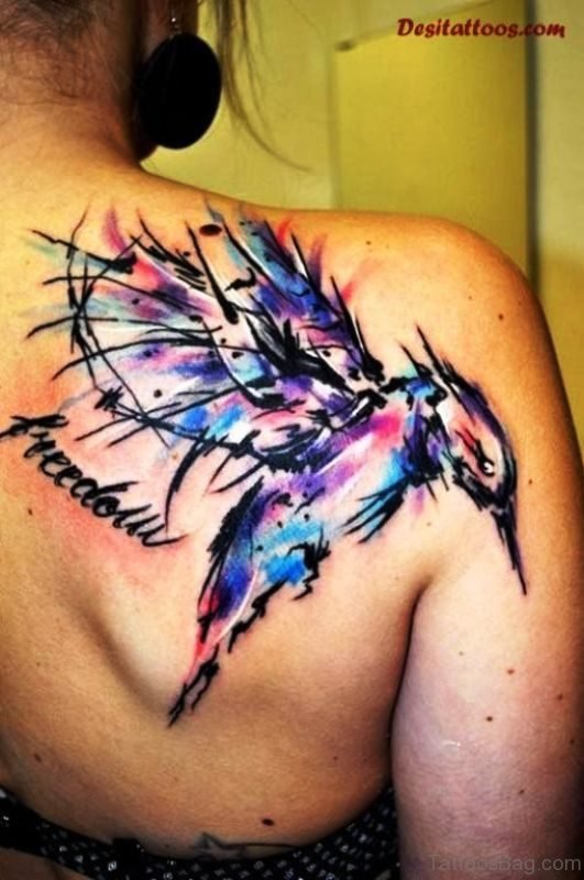 Sparrow Tattoo On Shoulder