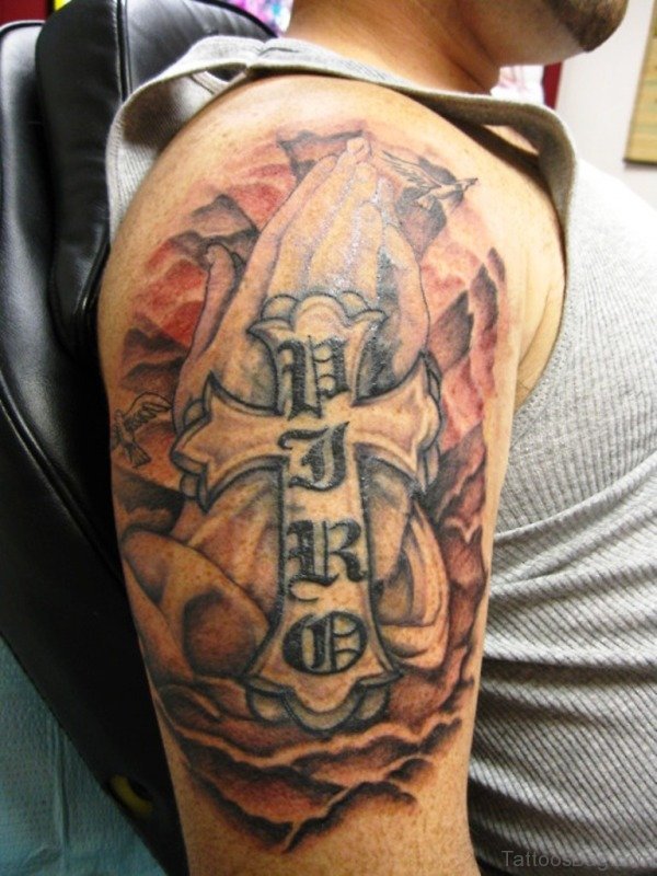 Spiritual Cross Designer Tattoo 