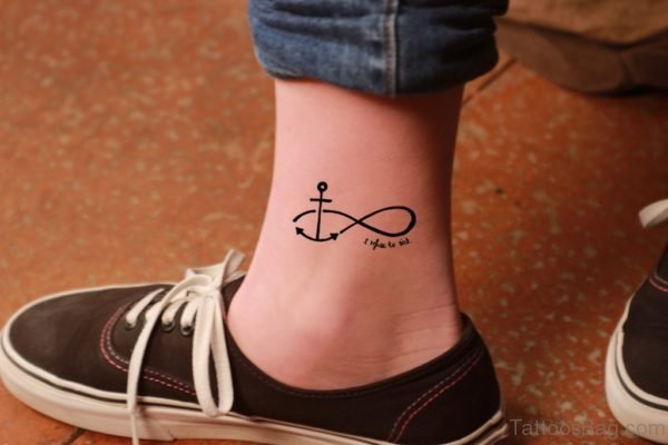 Star Anchor Tattoo On Ankle