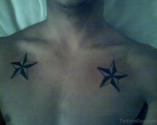 Star Tattoo Design On Chest