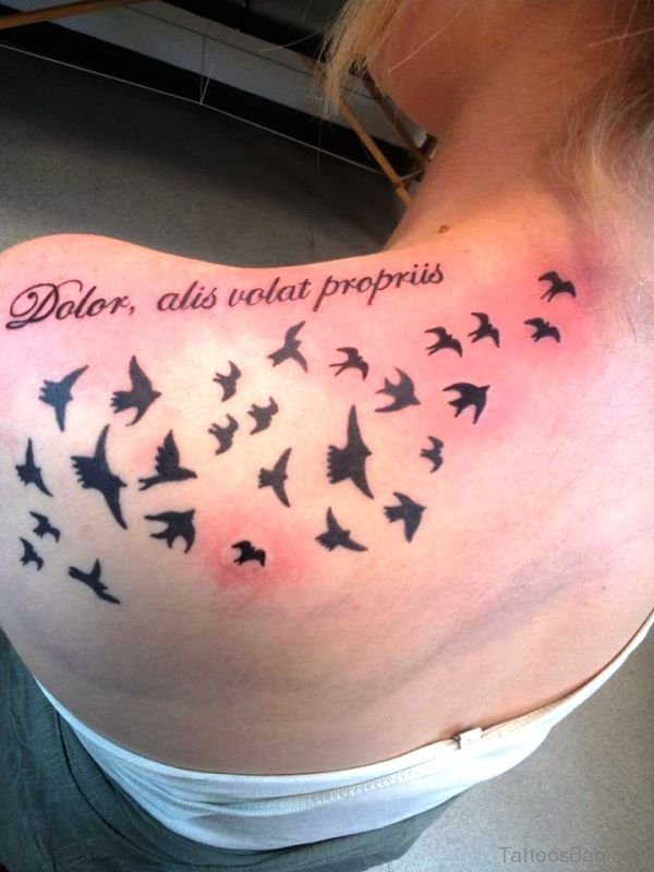 Stunning Birds Tattoo On Shoulder