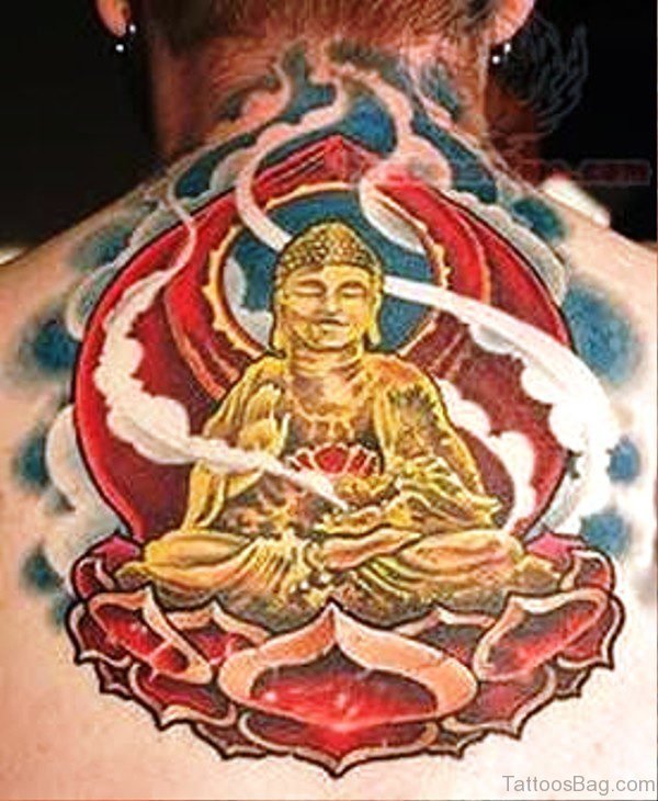 Stunning Buddha Tattoo On Back