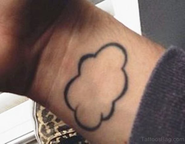 Stunning Cloud Tattoo On Wrist 