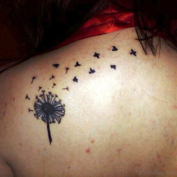 Stunning Dandelion Birds Tattoo Design