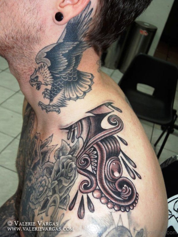 Stunning Flying Eagle Tattoo
