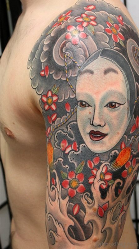 Stunning Geisha Tattoo Design 