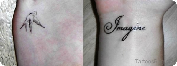 Stunning Imagine Wrist Tattoo